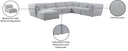 Miramar - 7 Piece Modular Sectional - Meridian Furniture - Stationary Sectionals - Elite Enclave Home