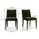 Calla - Velvet Dining Chair (Set of 2) - Green - Moe's Home Collection - Chair Sets - Elite Enclave Home