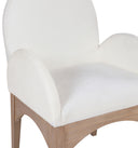 Waldorf - Chenille Dining Arm Chair With Natural Legs - Meridian Furniture - Arm Chairs - Elite Enclave Home