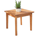 20" Square Solid Wood Outdoor Side Table - Natural