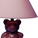 Bedside Table Lamp With Pink Empire Shade - Pink