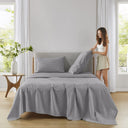 Cotton 144TC - Queen Solid Sheet Set - Dark Gray - 510 Design - Bedding Sets - Elite Enclave Home