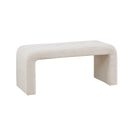 Steve - 42" Boucle Waterfall Bench - Cream - INK+IVY - Upholstered Benches - Elite Enclave Home