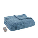 Sherpa - King Heated Blanket - Blue