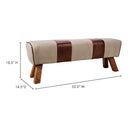 Pommel - Bench - Brown - Moe's Home Collection - Upholstered Benches - Elite Enclave Home