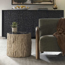 Arco - Petrified Wood Top Accent Table - Black / White - Uttermost - Accent Tables - Elite Enclave Home
