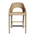 Kavali - Outdoor Wicker Barstool - Woodtone