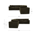 Cates - Classic L Modular Sectional - Dark Green - Moe's Home Collection - Stationary Sectionals - Elite Enclave Home
