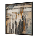 Landslide - Framed Abstract Print - Black / Brass / Gold / Gray / Orange / White / Yellow - Uttermost - Framed Prints - Elite Enclave Home
