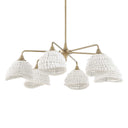 Biddeford - 6 Light Beaded Pendant - White - Uttermost - Pendant Lighting- Elite Enclave Home