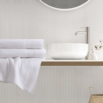 Premium Turkish Cotton 500GSM Plush 2 Piece XL Towel Set - White