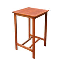 Square Solid Wood Outdoor Bar Table - Brown