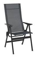 Steel Outdoor Arm Chair - Gray And Black