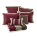 Attingham - Full/Queen 7 Piece Quilt Set With Euro Shams And Throw Pillows - Red - Madison Park - Quilts & Shams - Elite Enclave Home