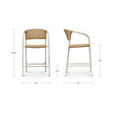 Zola - Outdoor Counter Chair - Natural - Moe's Home Collection - Counter Height (24" - 27") - Elite Enclave Home