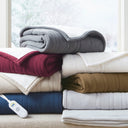 Fleece to Sherpa - Heated Throw - Tan