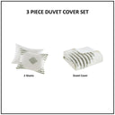 Tahli - 3 Piece Cotton Blend Chenille Duvet Cover Set - Green