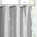 Raina - Printed Metallic Shower Curtain - Gray / Silver - Intelligent Design - Shower Curtains - Elite Enclave Home