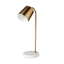 Lamp Base LED With Bronze Shade - White