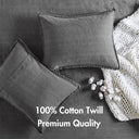 Mckenzie - 3 Piece Full/Queen Twill Washed Comforter Set - Gray