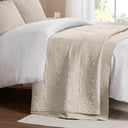 Quebec - King Reversible Bedspread Set - Cream