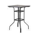 Square Metal Outdoor Bistro Table - Brown And Black