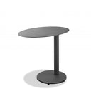 Oval Aluminum Outdoor Side Table - Gray