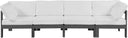 Nizuc - Outdoor Patio 4 Seat Modular Sofa With Gray Frame - Meridian Furniture - Stationary Sectionals- Elite Enclave Home