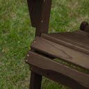 Solid Wood Outdoor Adirondack Chair - Dark Brown And Natural Wood