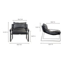 Connor - Leather Club Chair - Black - Moe's Home Collection - Club Chairs - Elite Enclave Home
