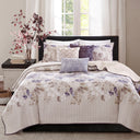 Luna - 6 Piece Reversible Coverlet Set - Taupe