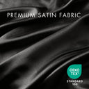 Satin - King Wrinkle Free Luxurious (Set of 6) - Black