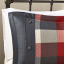 Ridge - King 7 Piece Herringbone Comforter Set - Red