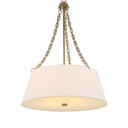 Andalucia - 4 Light Drum Pendant - Gold / White - Uttermost - Pendant Lighting- Elite Enclave Home