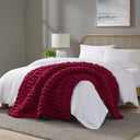Chenille Chunky Knit - Throw - Red - Madison Park - Throws - Elite Enclave Home