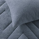 Kyla - Full/Queen Double Diamond Quilted Teddy Comforter Set - Blue - Comfort Spaces - Comforters & Sets - Elite Enclave Home