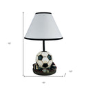 Soccer Themed Table Lamp - Black