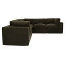 Cates - Classic L Modular Sectional - Dark Green - Moe's Home Collection - Stationary Sectionals - Elite Enclave Home