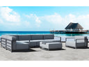 Coating Metal Outdoor Modular With Gray Cushion - Gray