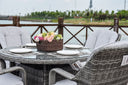 5 Piece Round Glass Dining Set - Gray