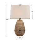 Tonachio - Etched Urn Table Lamp - Brown