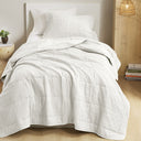 Mina - King/California King Waffle Weave Textured Quilt Set - White - Comfort Spaces - Quilts & Shams - Elite Enclave Home