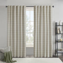 Anaheim - 50x84" Plaid Rod Pocket And Back Tab Curtain Panel With Fleece Lining - Linen Blue - Madison Park - Curtains & Drapes - Elite Enclave Home