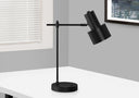 Metal Round USB Table Lamp With Black Drum Shade - Black - HomeRoots - Table Lamps - Elite Enclave Home