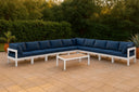Nizuc - Outdoor Patio 10 Piece Modular Sectional With White Frame - Meridian Furniture - Stationary Sectionals- Elite Enclave Home