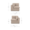 Cates - Corner Chair - Pebble - Moe's Home Collection - Corner Chairs - Elite Enclave Home