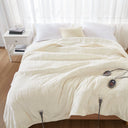 Heated Microlight to Berber - Queen Blanket - Ivory