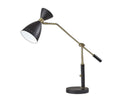 Metal Adjustable Desk Lamp - Brass Cinch Black