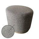 Zoe - Oval Accent Ottoman - Navy / Beige - Chapel Hill - Upholstered Ottomans - Elite Enclave Home