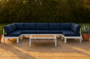 Nizuc - Outdoor Patio 7 Piece Modular Sectional With White Frame - Meridian Furniture - Stationary Sectionals- Elite Enclave Home